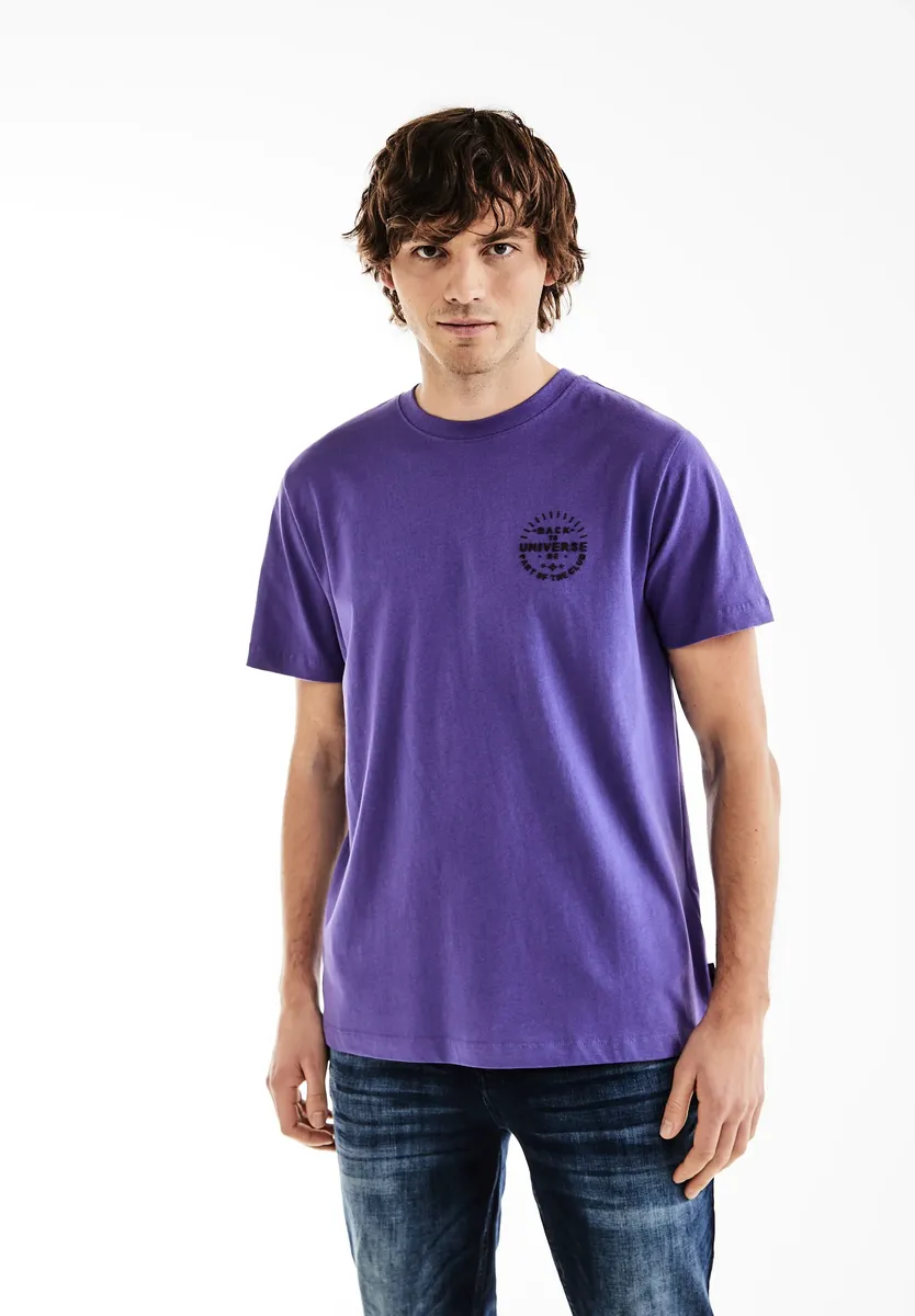 

STREET ONE МУЖСКАЯ футболка с круглым вырезом Street One Men, фиолетовый