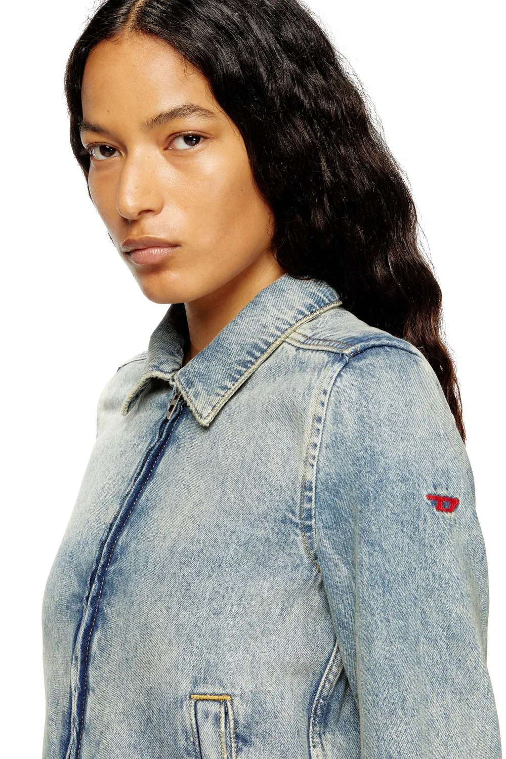 Женская джинсовая куртка DE-CORB Diesel, Light Indigo Blue — фото 2
