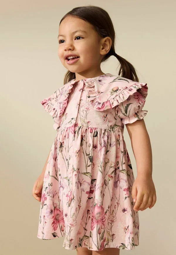 Платье повседневное Next, Regular fit short sleeve collared dress, цветочный принт — фото 2