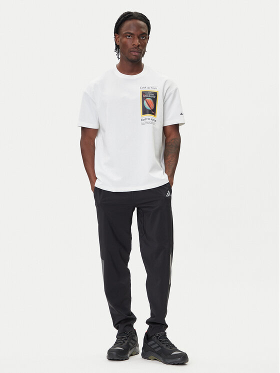 Футболка loose fit National Geographic KC2349 Adidas, белый — фото 2