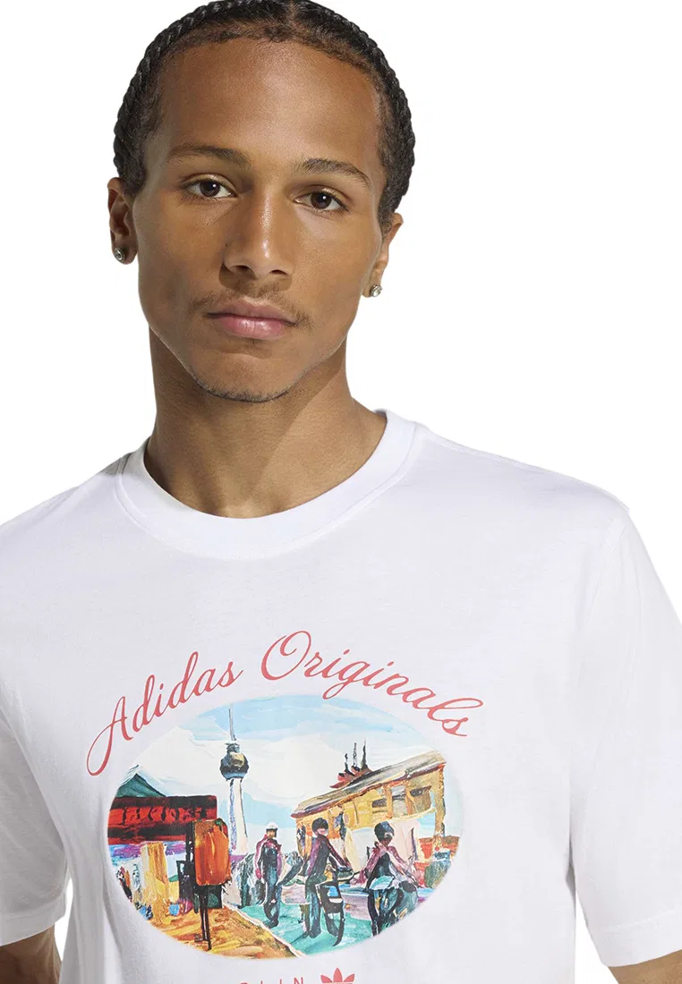 Футболка с коротким рукавом Berlin Paint, Berlin Paint Adidas, белый — фото 3