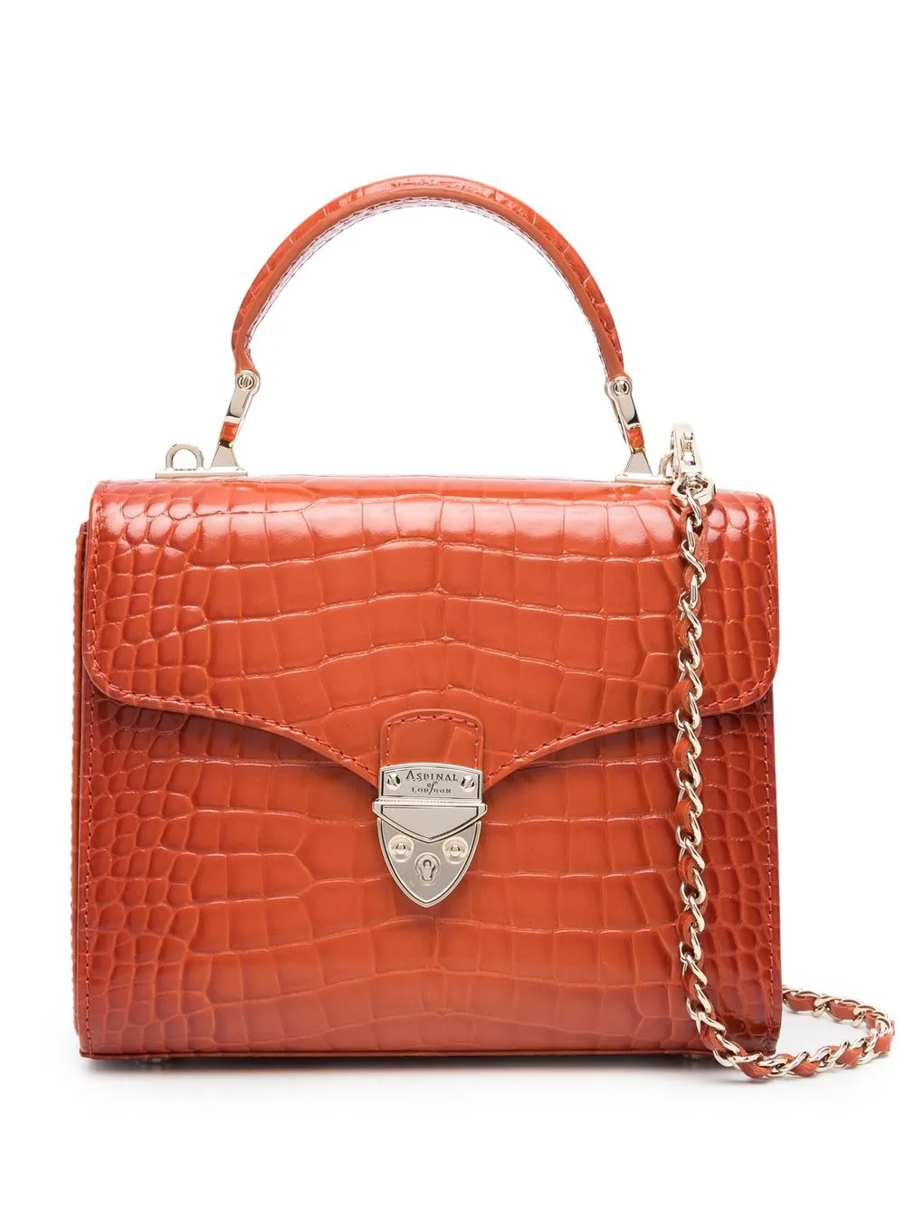 

Мини-сумка Mayfair с верхней ручкой Aspinal Of London, оранжевый