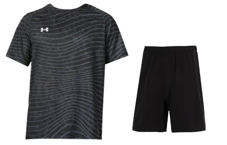 

Мужская повседневная спортивная одежда Under Armour, цвет (Grey + Black) suit