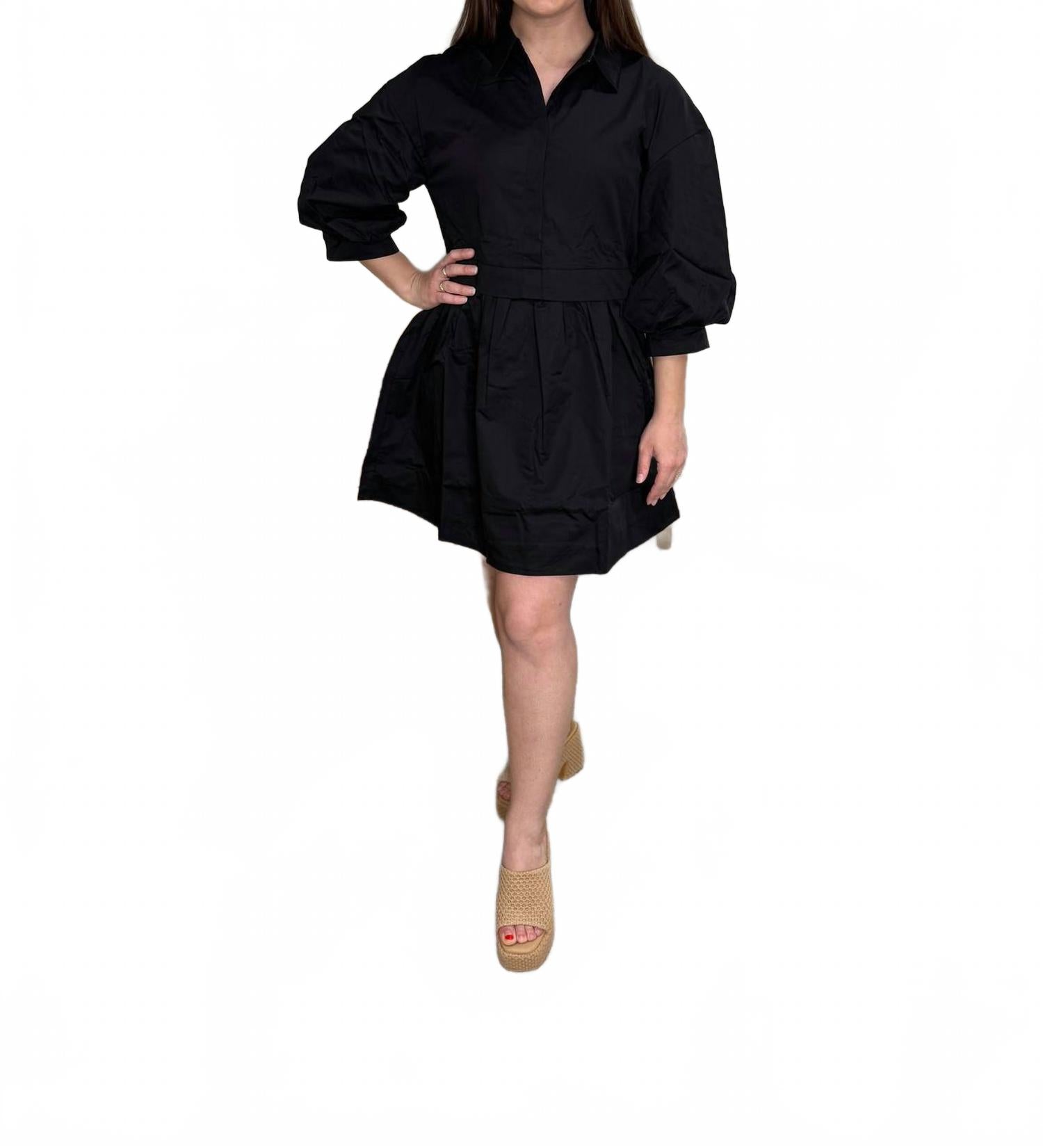 

Черное короткое платье English Factory