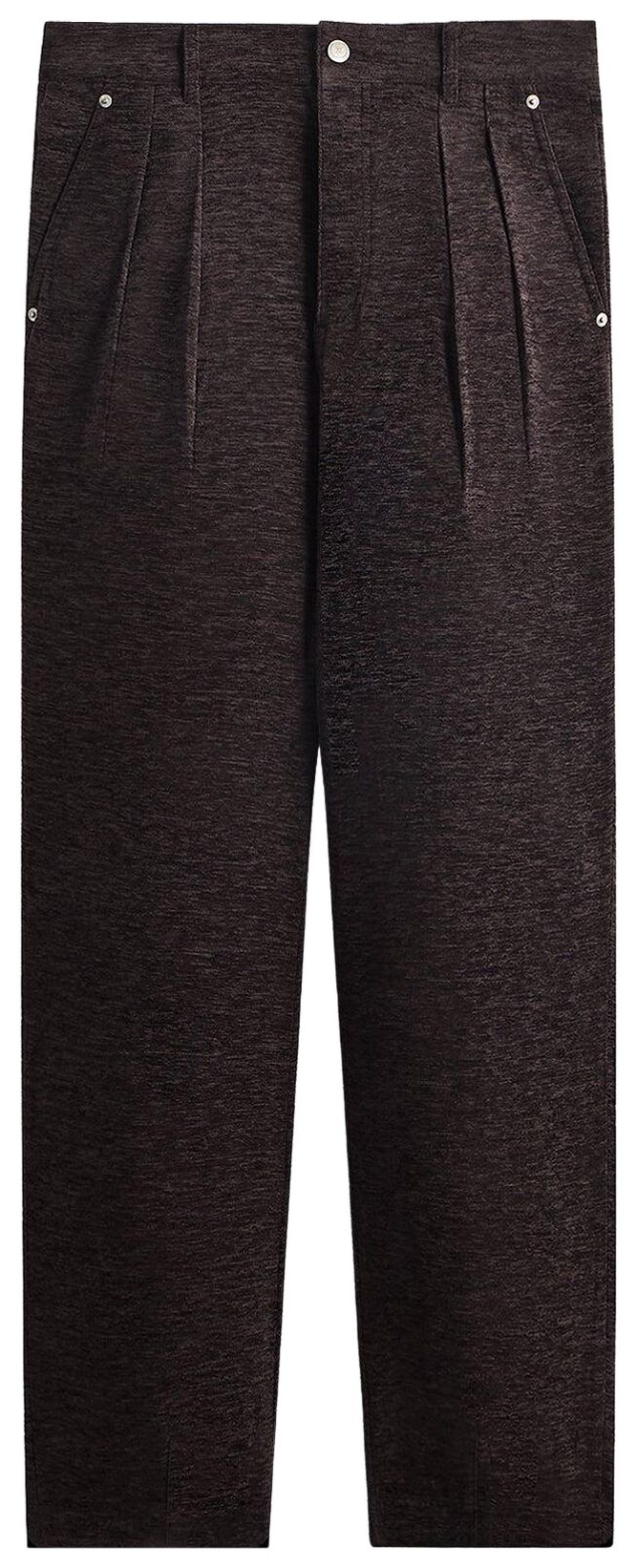 

Брюки Kith Chenille Brett с плиссировкой и зауженными штанинами, модель, коричневый