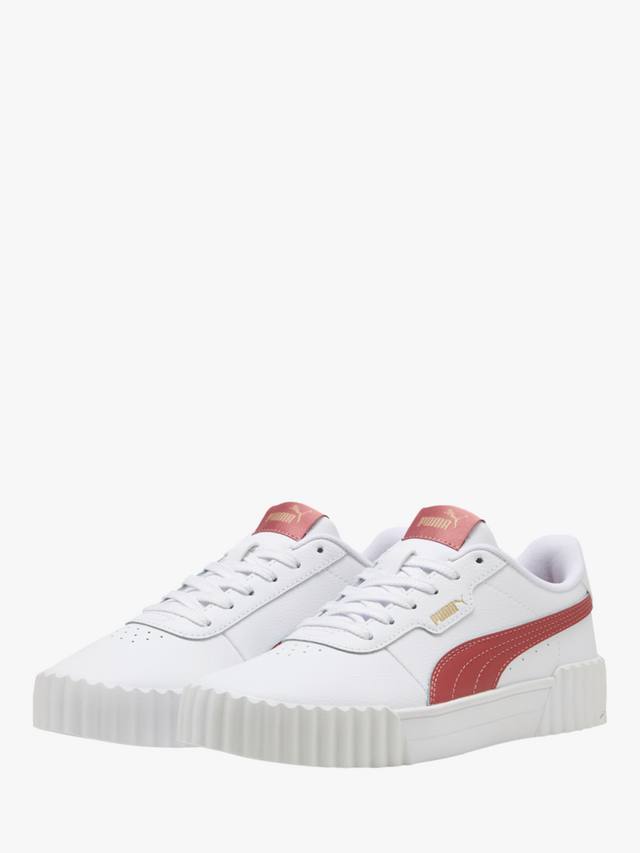 Carina 3.0 кожаные кроссовки на шнуровке PUMA, White/Red — фото 2