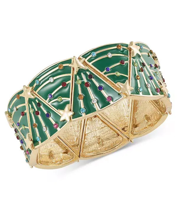 

Золотистый браслет в форме праздничной елки, созданный для Macy's Holiday Lane, multi