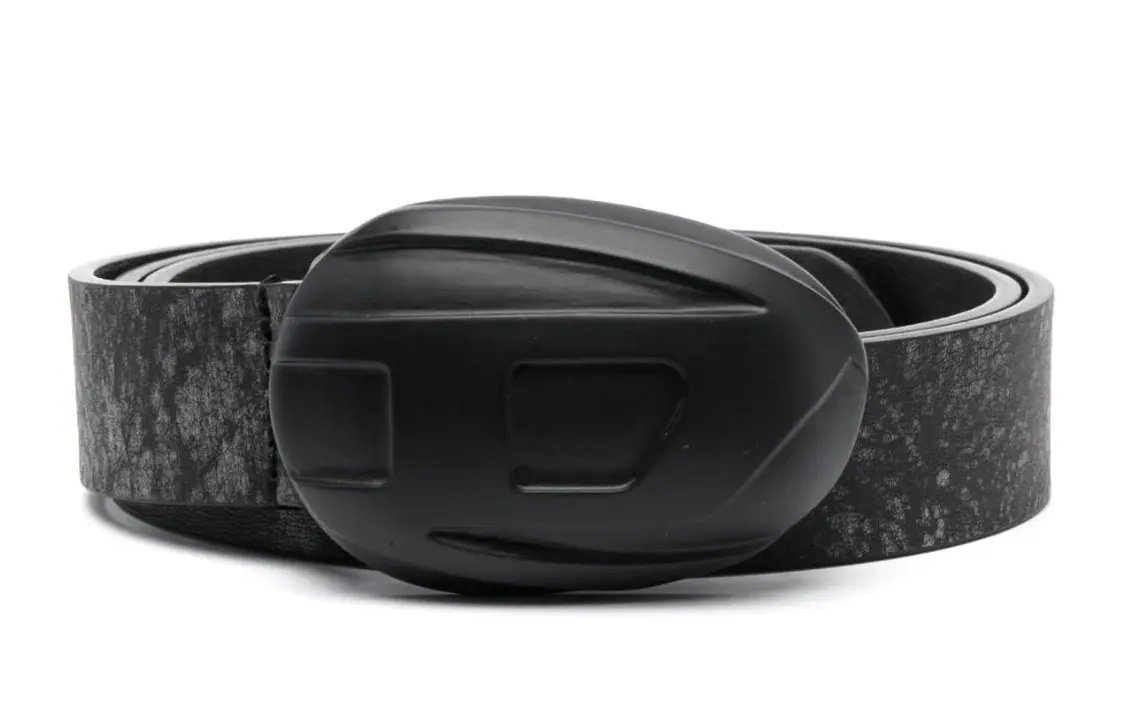 

DIESEL Кожаный мужской ремень черный шириной 3 см, Black