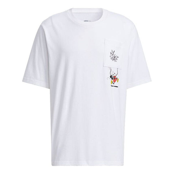 

Футболка neo mf tee 4 mickey mouse pattern sport short sleeves t shirt men's white Adidas, белый