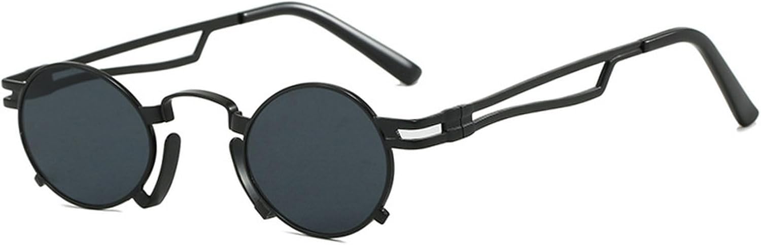 

Круглые солнцезащитные очки для женщин и мужчин. Модные дизайнерские металлические солнцезащитные очки с защитой от УФ-излучения UV400. Золотистая металлическая оправа. Женские панк-очки mincl, C5