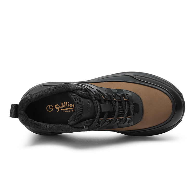 GOLDLION Мужские повседневные туфли низкие серые/хаки - черные/хаки, цвет Black/Khaki — фото 3