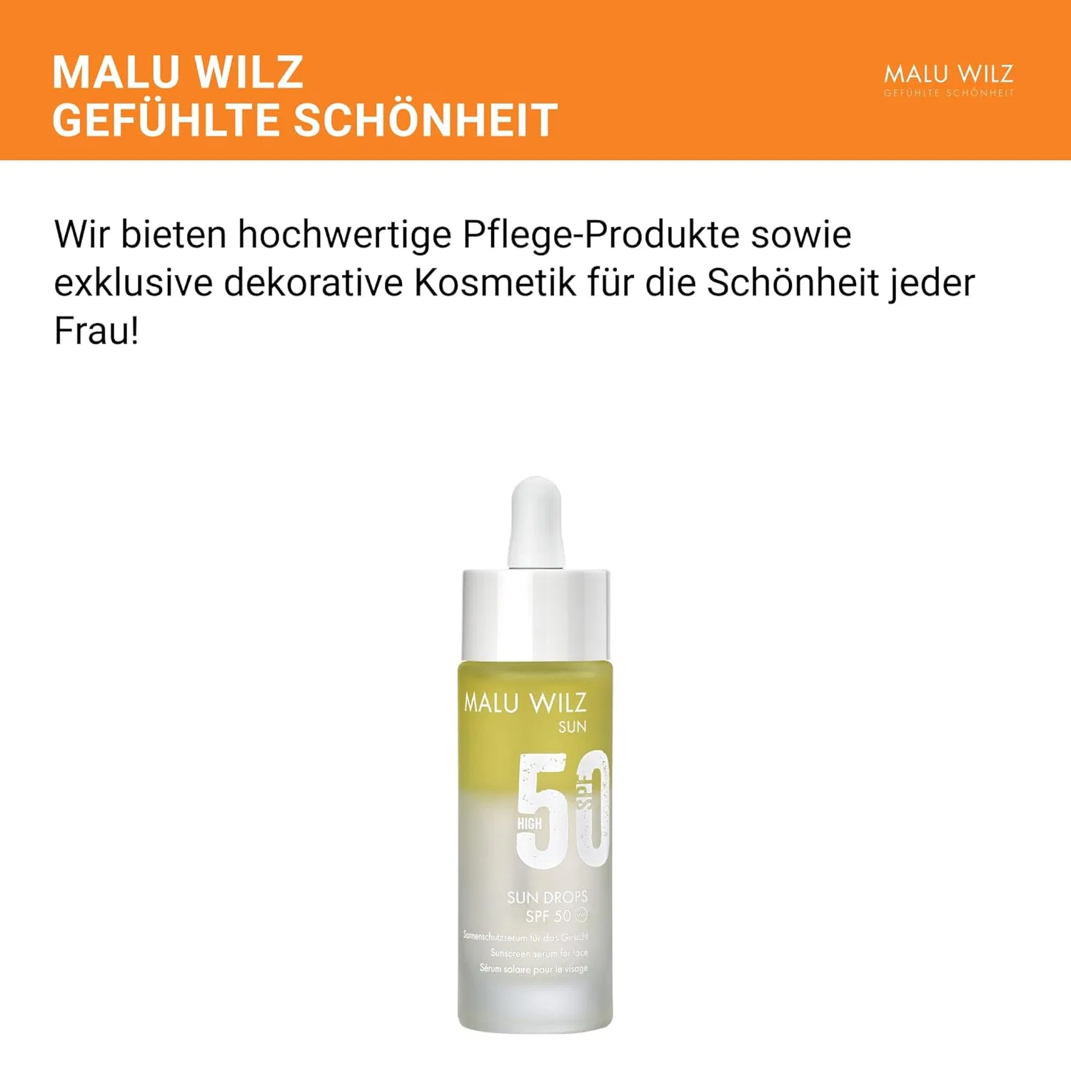 Солнцезащитный крем Malu Wilz Sun Drops SPF 50, 30 мл Malu Wilz — фото 2
