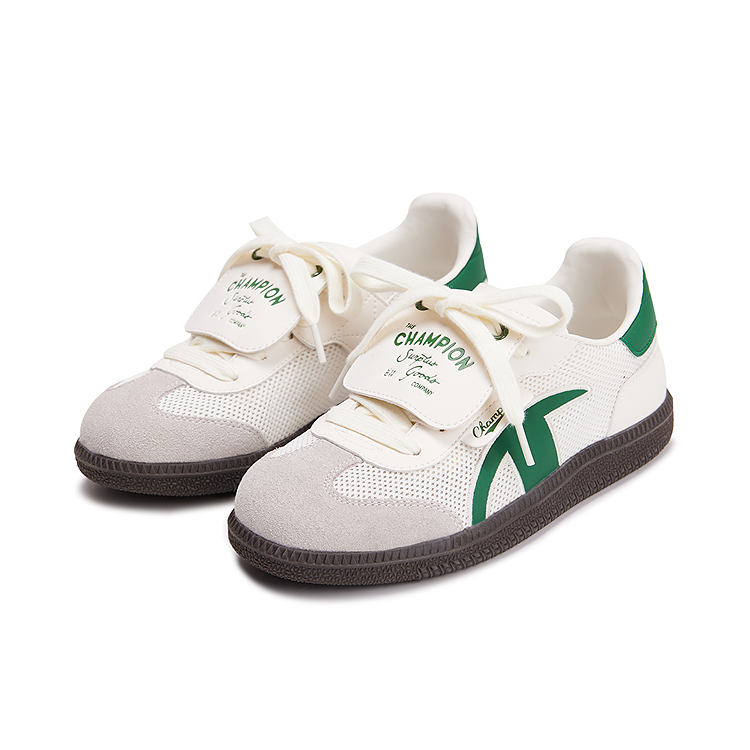 Champion Kids Скользостойкие, износостойкие, дышащие низкие детские скейтбординговые ботинки green kids' — фото 4