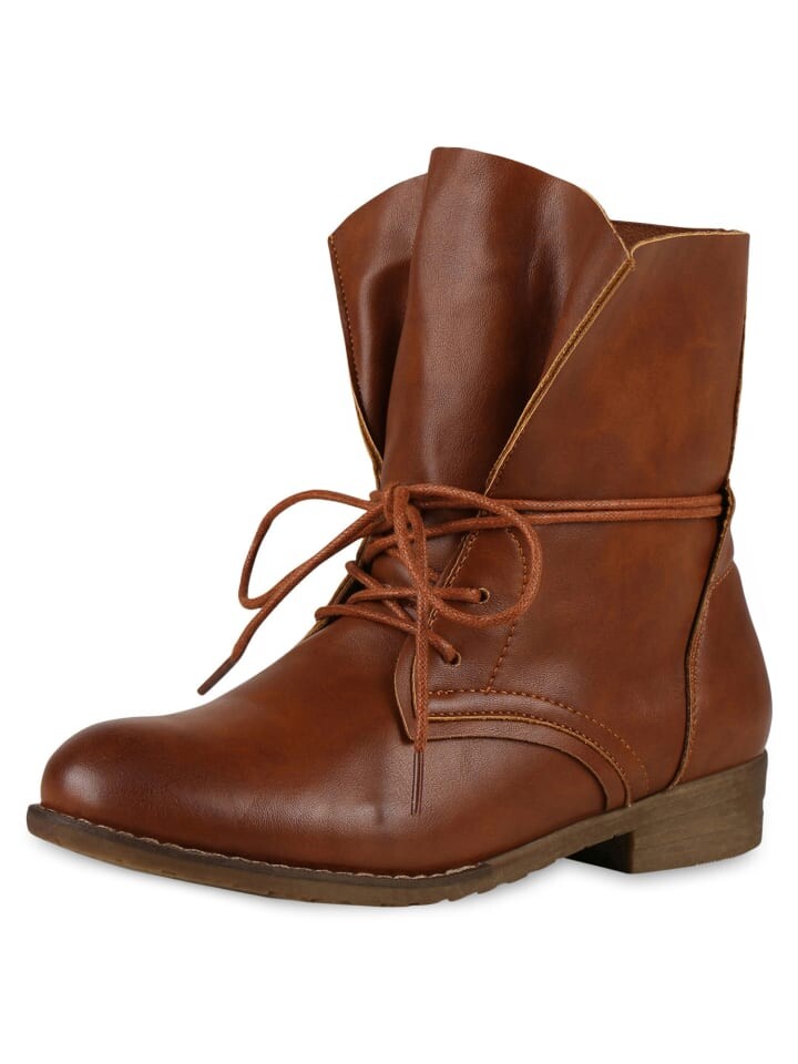 Ботильоны VAN HILL Schnürstiefeletten Amara, коричневый