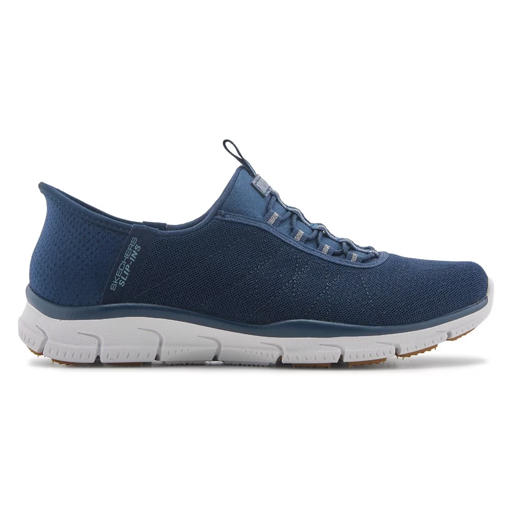 Кроссовки на резинках Slip-Ins brilliance - night shift bungee sneaker Skechers, navy sparkle — фото 2