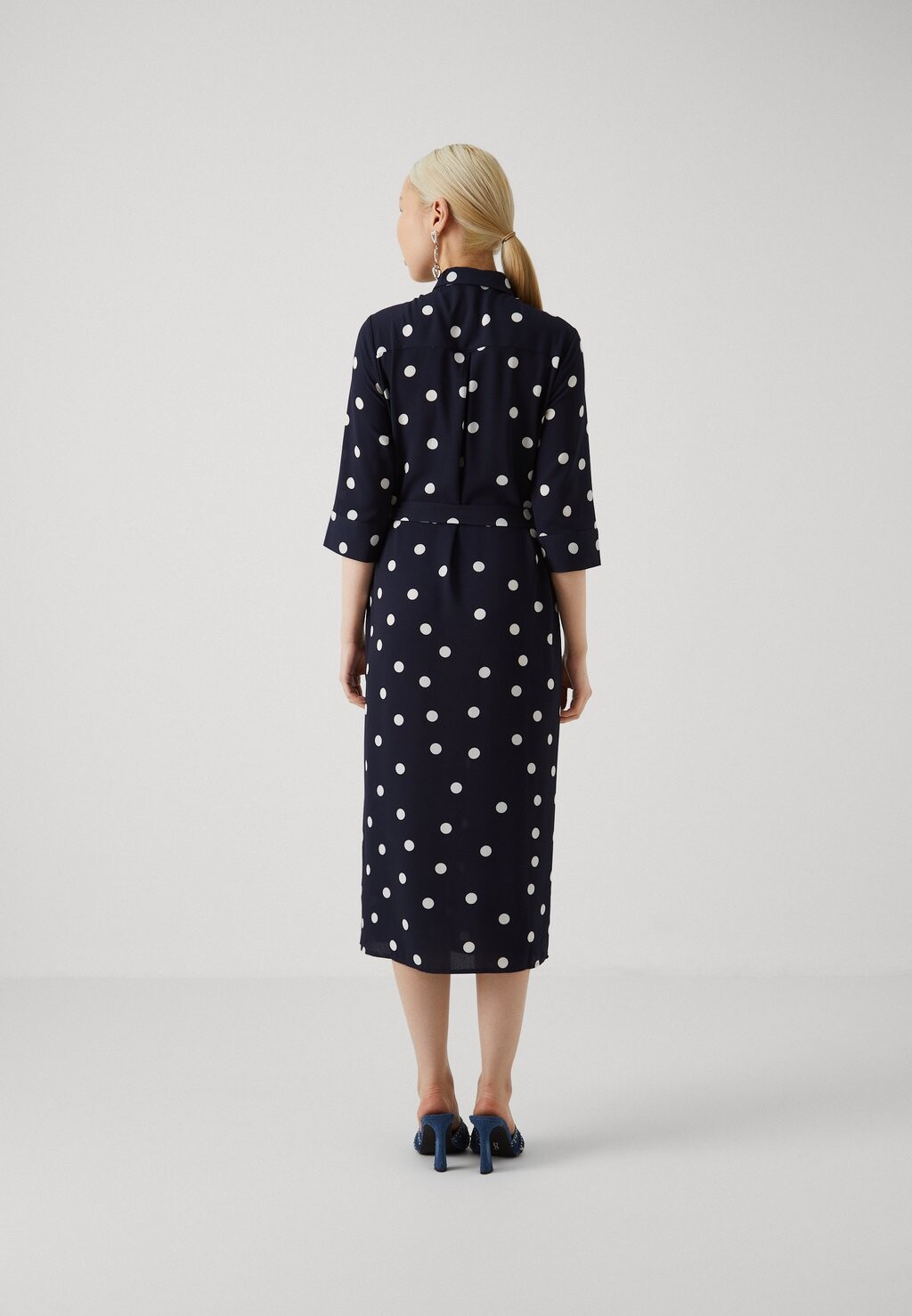 

Платье-рубашка Onlnova Life Lux 3/4 Shirt Dress ONLY, темно-синий