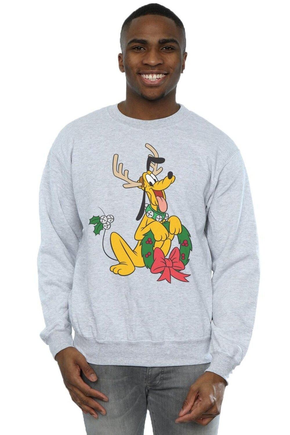 

Толстовка с рождественским оленем Pluto Disney, серый