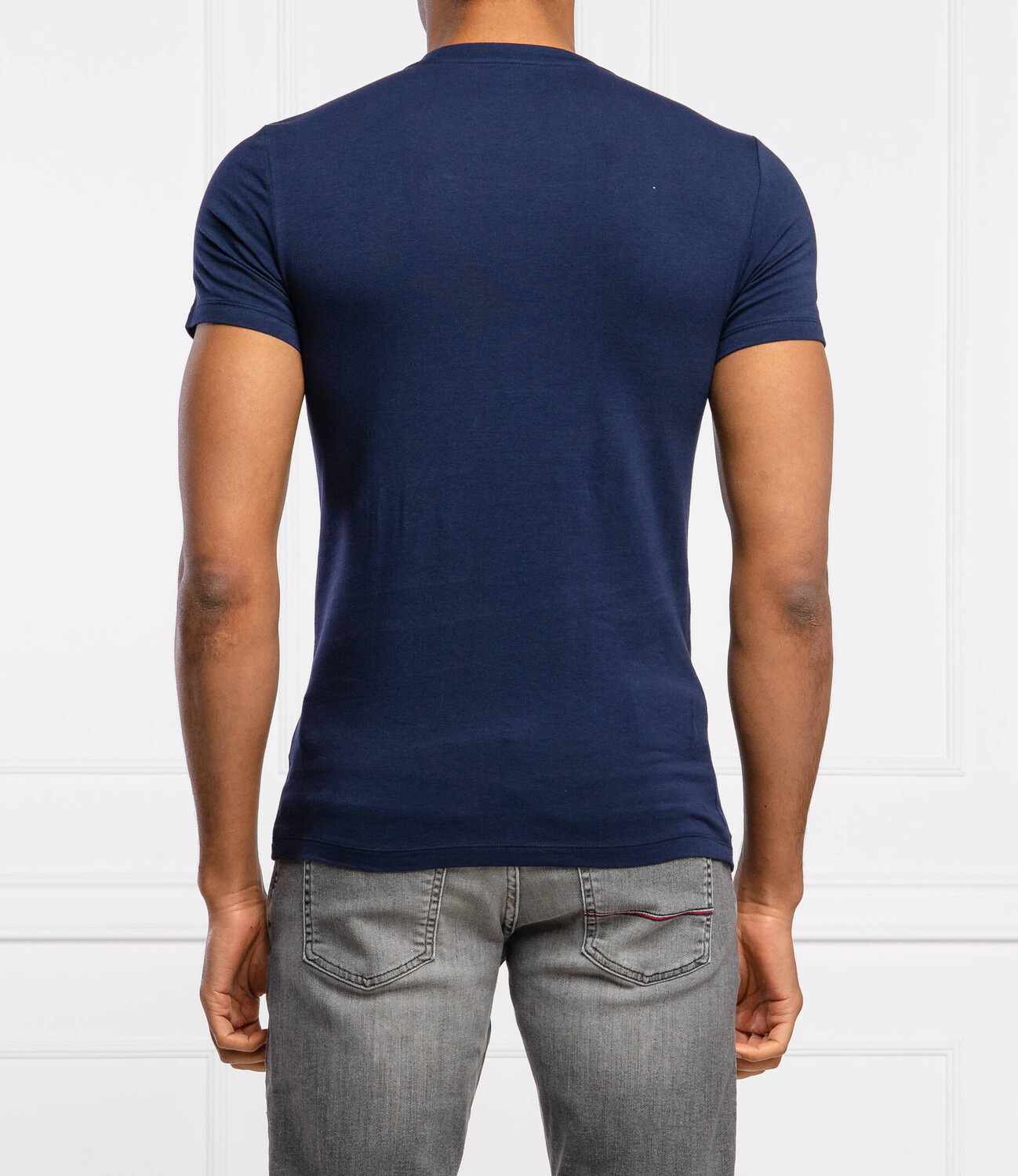 Футболка POLO RALPH LAUREN 2-pack slim fit, темно-синий — фото 4