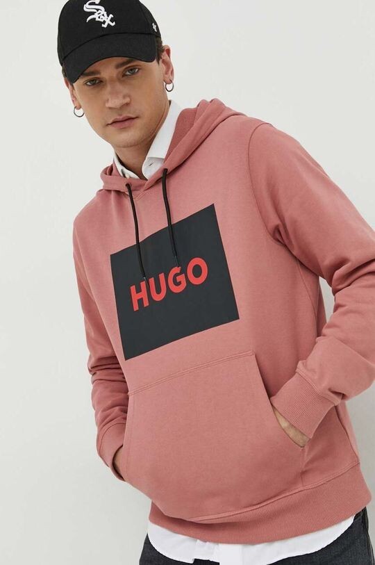 

Толстовка HUGO из хлопка Hugo, розовый