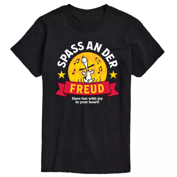 

Мужская футболка с рисунком «Peanuts Snoopy Spass an der Freud» Licensed Character, черный