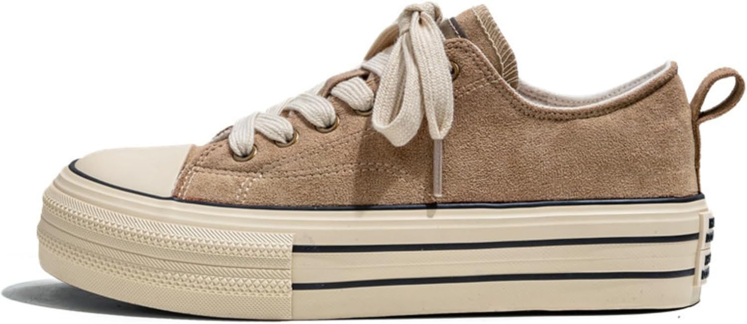 

Мужские кроссовки на платформе из холщовой ткани - на шнуровке, повседневная обувь с ретро-стилем, удобные и стильные для ежедневной носки, идеально подходят для мужской моды Aokisx, хаки