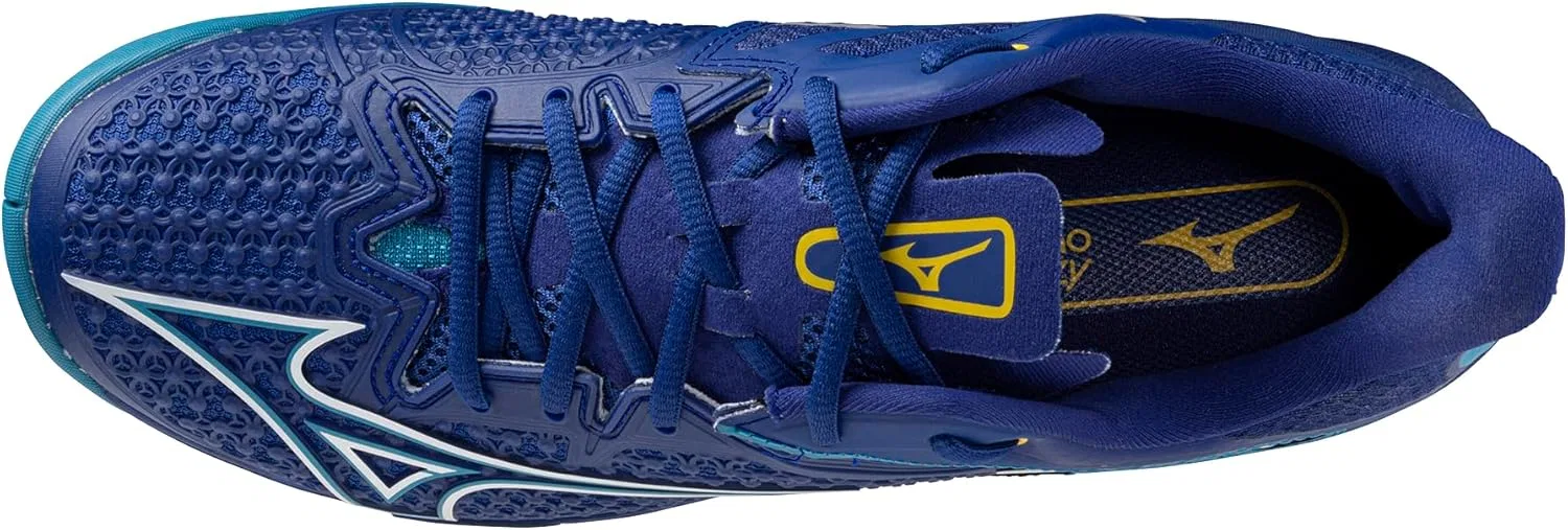 Кроссовки мужские Mizuno Wave Exceed Tour 6 All Court, Bellwether Blue-white — фото 4