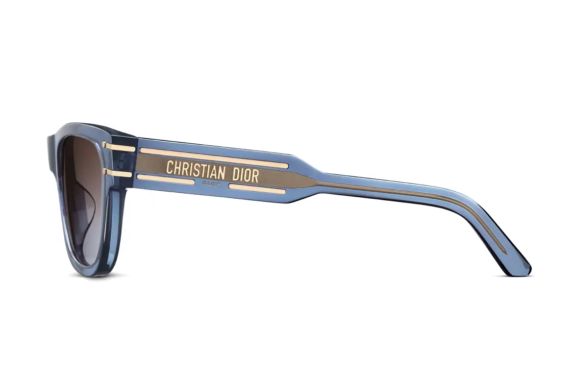 DIOR Ацетатные солнцезащитные очки нестандартной формы женские синие, Blue — фото 4