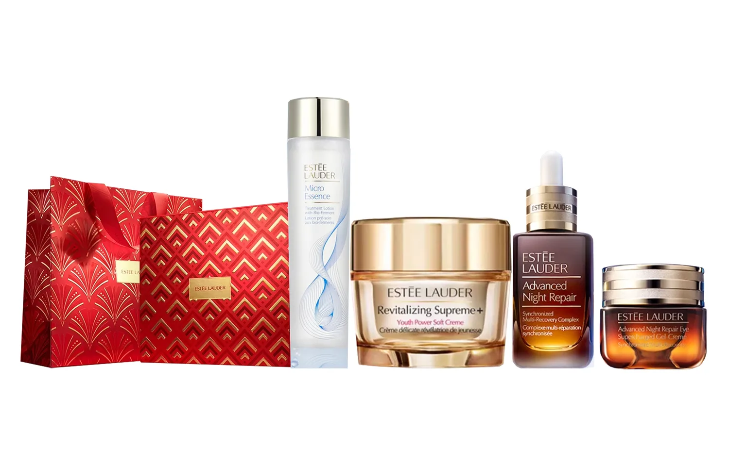 ESTEE LAUDER Набор из четырех средств для ухода за кожей, лимитированная серия в коробке, оригинальный крем для лица в коричневом флаконе, Original Essence 200ml+Small Brown Bottle Serums 50ml+Eye Cream 15ml+Collagen Moisturizing Cream 75ml — фото 2