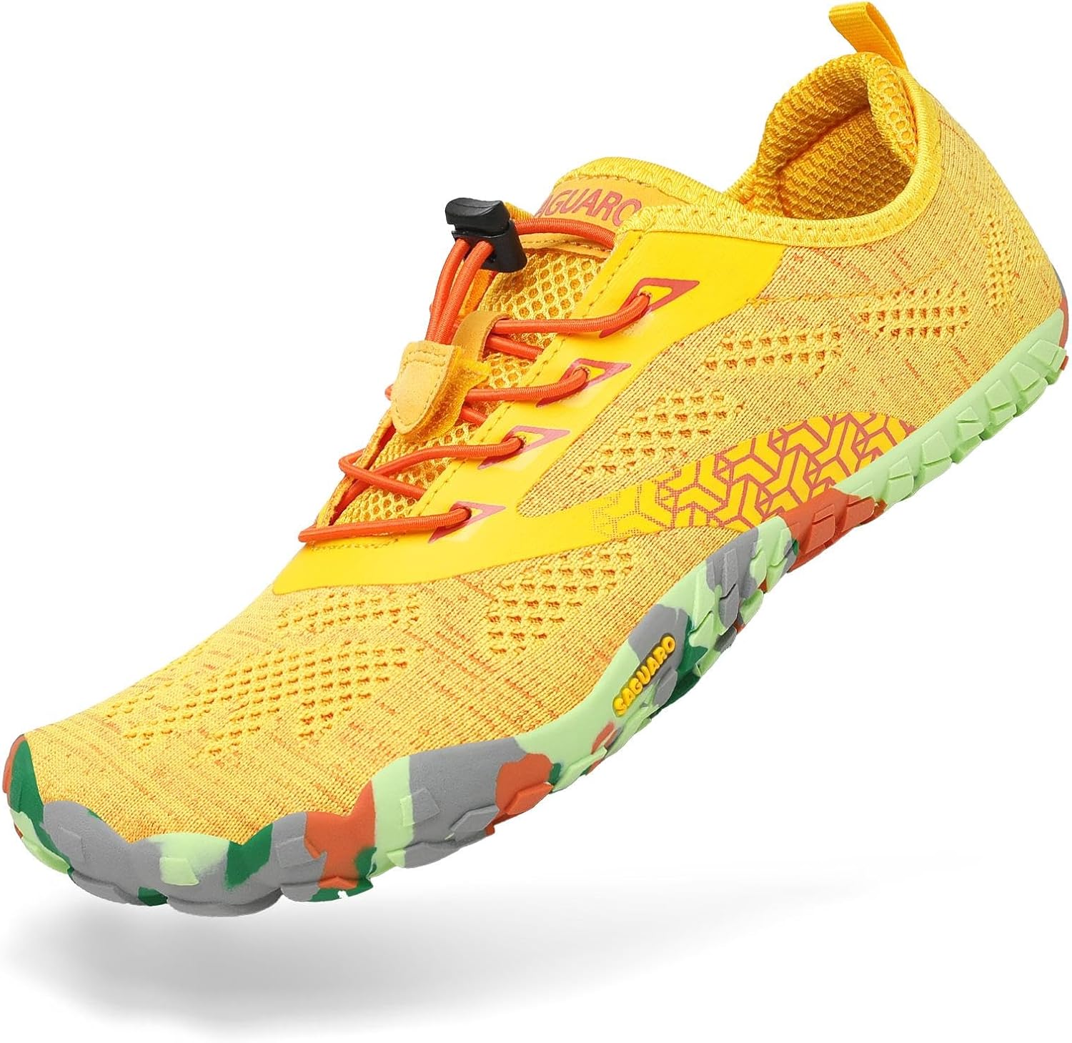

SAGUARO Женские и мужские кроссовки для бега, минималистичные кроссовки для трейлраннинга, с широким носком и нулевым перепадом высоты подошвы, для кросс-тренинга на открытом воздухе, желтый