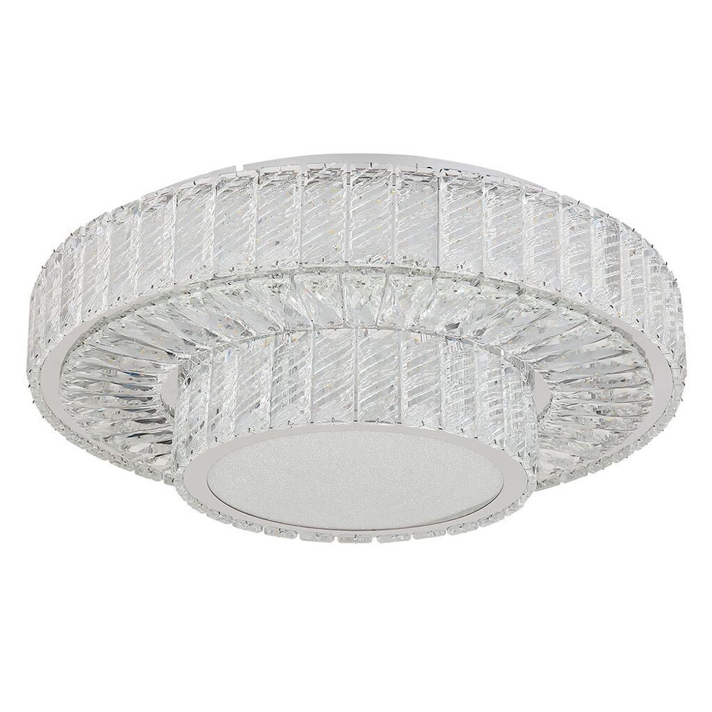 

Светодиодный потолочный светильник, люстра, хром, кристаллы, пульт, D 50 см Globo Lighting
