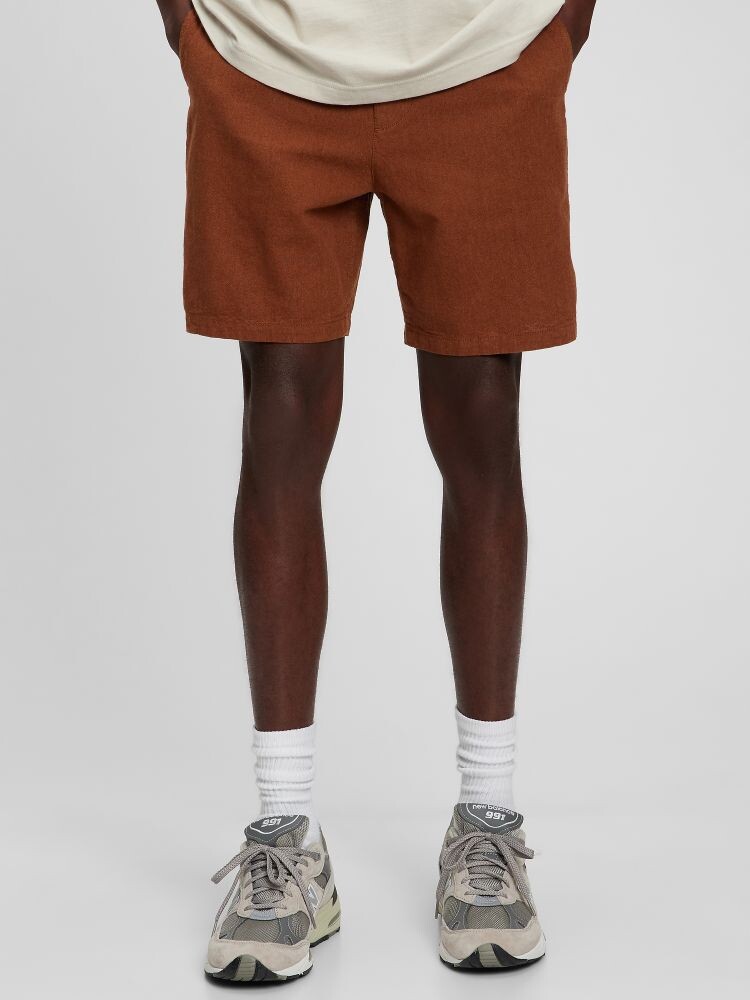 

Льняные шорты Gap, коричневый