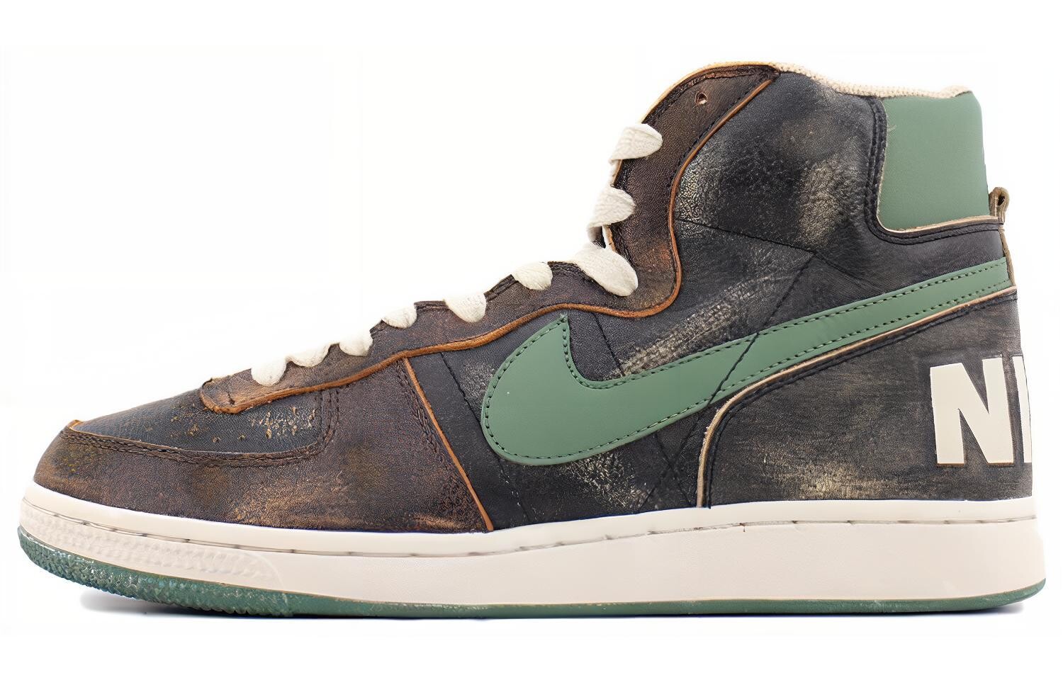 Баскетбольные кроссовки Terminator Vintage Men High-top Black/Green Nike