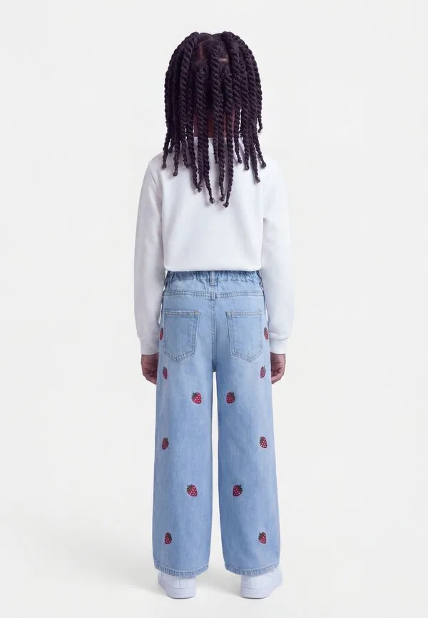 Джинсы свободного кроя kmgluna berry с бумажным пакетом Only Mini, Light Blue Denim — фото 2