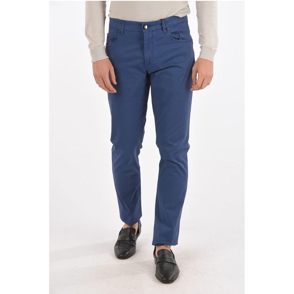

Синие хлопковые брюки Corneliani, Blue