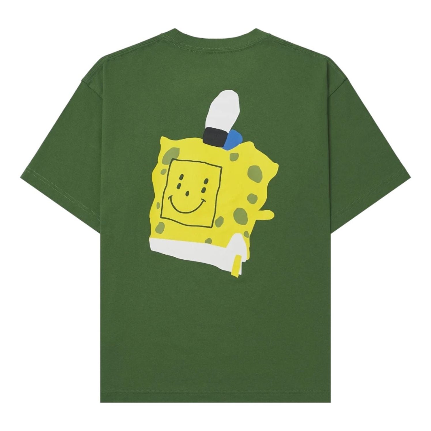 Футболка UNIQLO x Cactus Plant Flea Market Spongebob Squarepants UT Graphic T-Shirt 'Olive' — фото 2