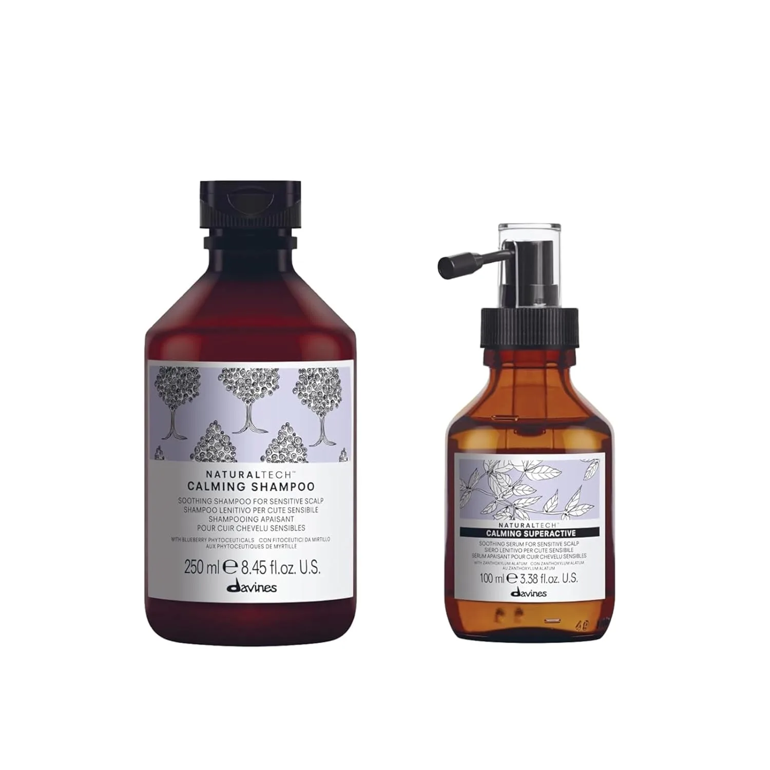 Успокаивающий шампунь Davines Naturaltech и сыворотка Superactive: мягкое очищение и снятие зуда с чувствительной кожи головы, облегчение раздражения.