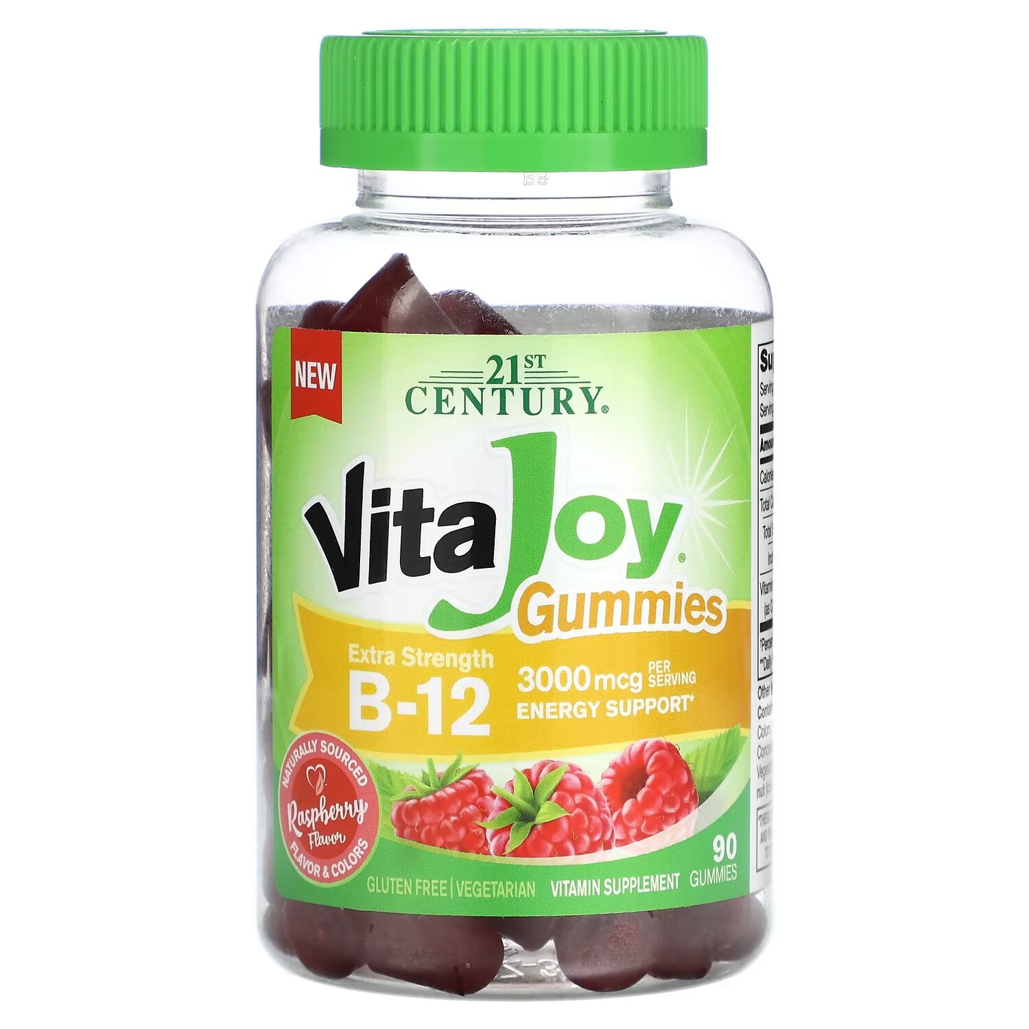 

Витаминная добавка 21st Century VitaJoy Gummies B-12 Extra Strength малина, 90 жевательных конфет