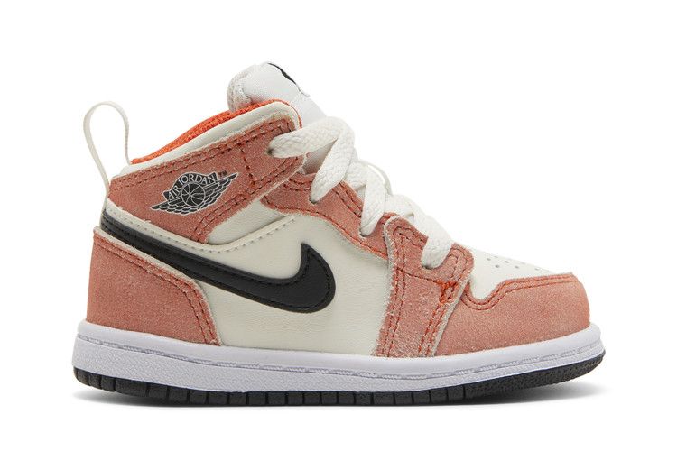 Кроссовки Air Jordan Air Jordan 1 Mid SE TD 'Orange Suede', оранжевый — фото 2