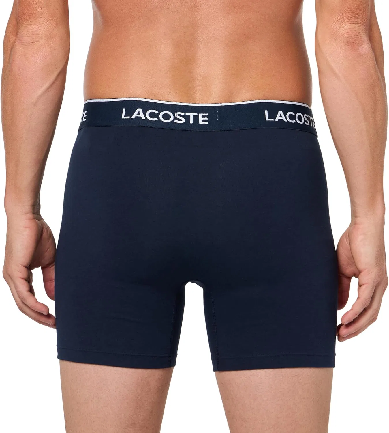 Боксеры Lacoste, хлопок с эластаном, синий — фото 3