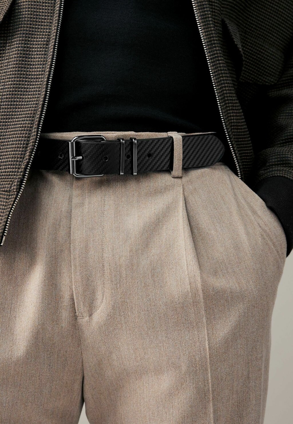 

Пояс CARBON EMBOSSED REGULAR FIT Next, черный