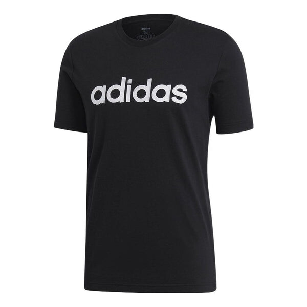 

Футболка Men's adidas Alphabet Logo Printing Round Neck Casual Short Sleeve Black T-Shirt, мультиколор