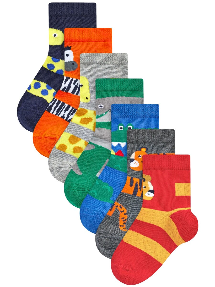

Носки Next, цвет Night blue/Light blue/Dark grey/mottled grey/Green/Orange/Red