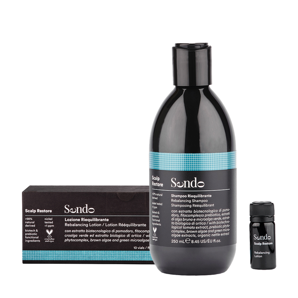 

Набор для жирных волос: шампунь, 250 мл + уход, 10x6 мл Sendo Scalp restore