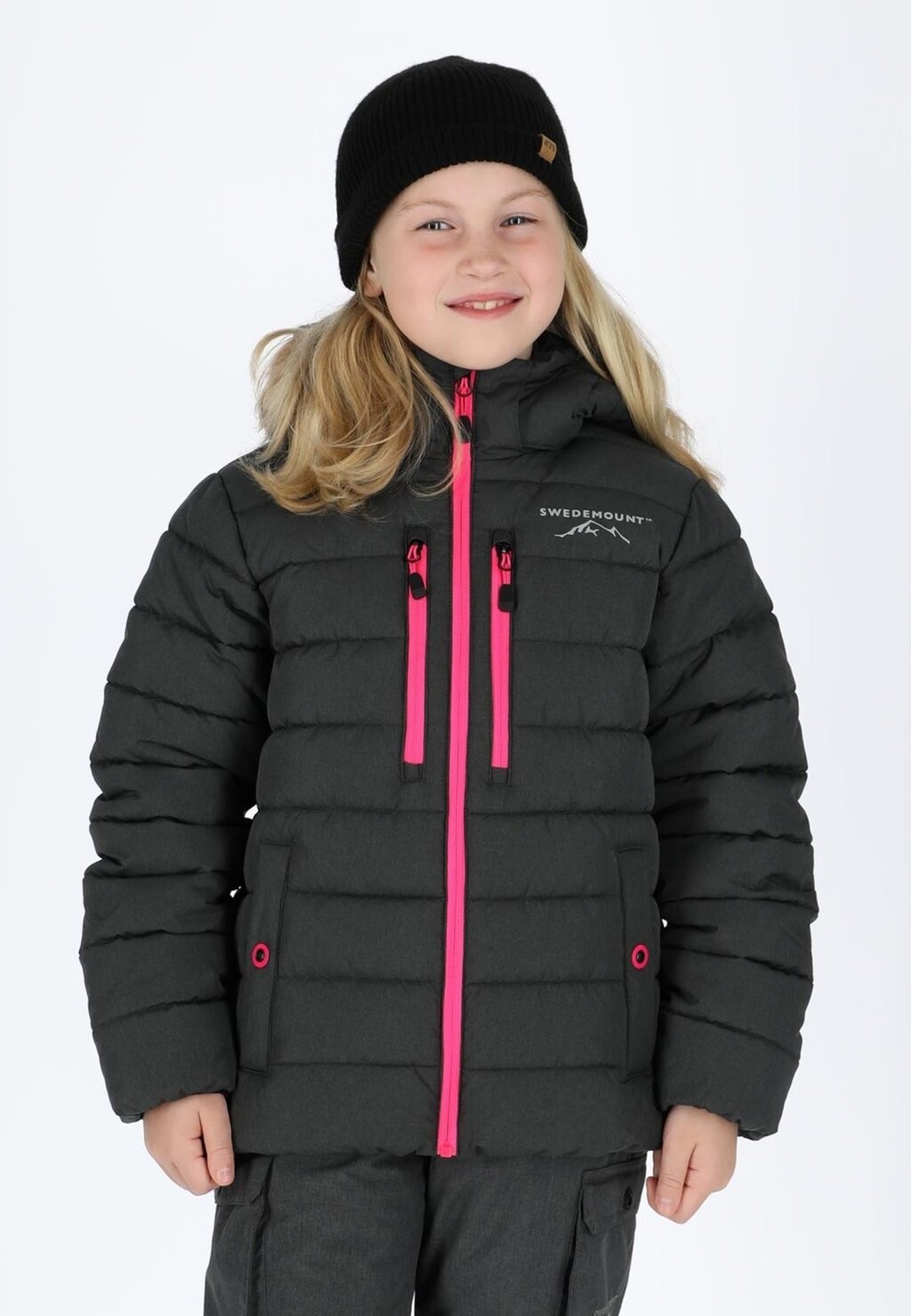 

Зимняя куртка BRANÄS JR Swedemount, цвет charcoal melange fresh pink