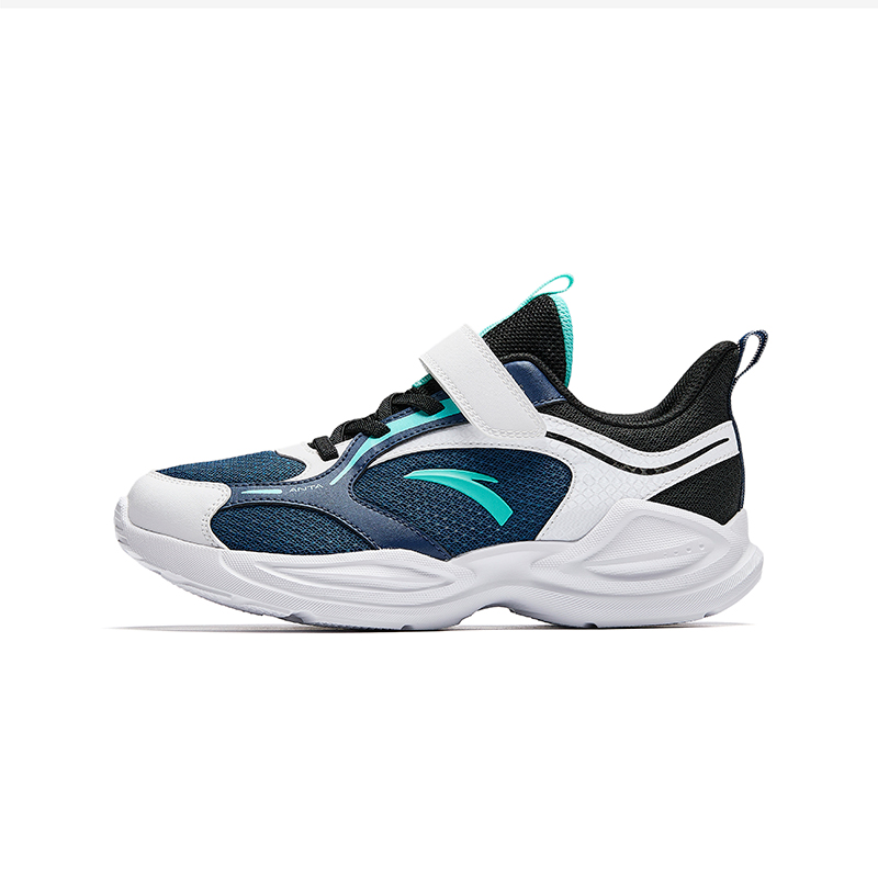 

Дышащие легкие амортизирующие низкие детские беговые кроссовки Antakids, темно-Nautical синий/Anta белый/черный