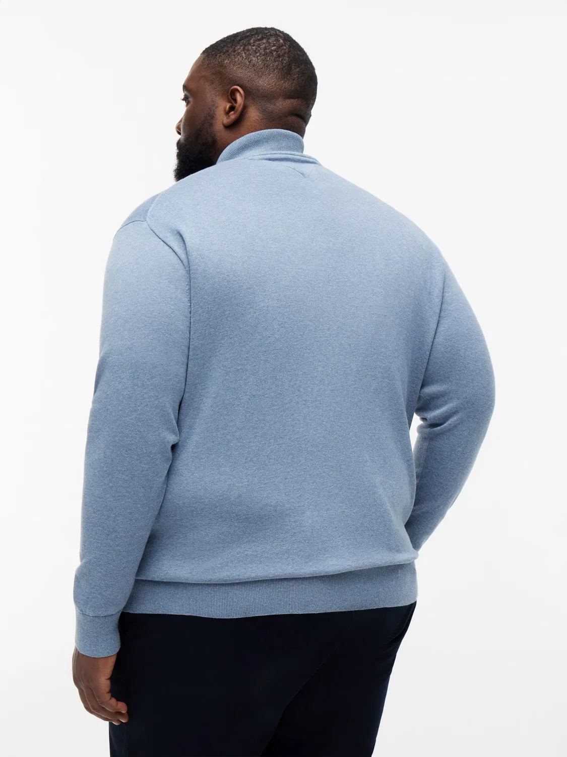 Вязаный кардиган 'ESSENTIAL' Tommy Hilfiger Big & Tall, Smoke Blue — фото 4