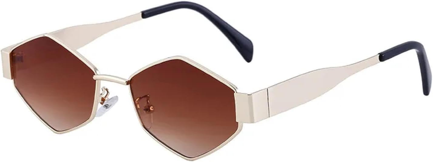 

Солнцезащитные очки с защитой от УФ-излучения UV400 | Металлическая оправа, маленькие, для мужчин и женщин | Линзы конфетных цветов, для занятий спортом на открытом воздухе и вождения DSVIGF, Brown