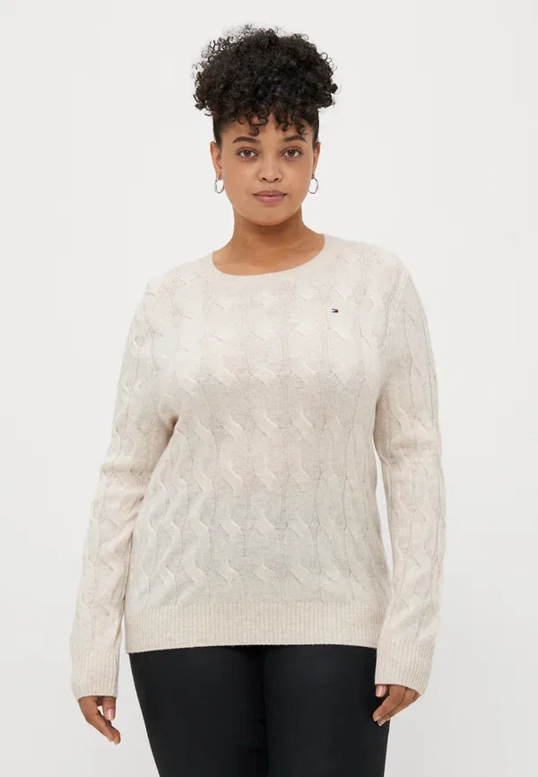 Джемпер Tommy Hilfiger Curve, цвет овсяное молоко