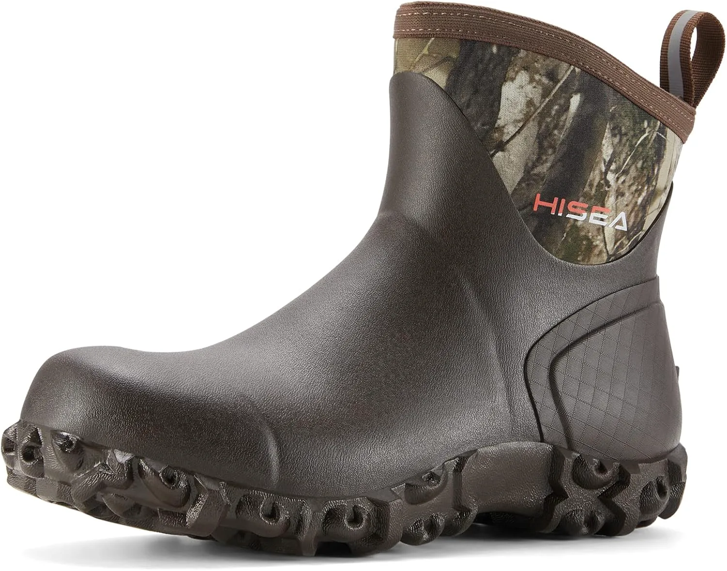 

Мужские резиновые ботинки HISEA, короткие дождевые сапоги, водонепроницаемые уличные сапожки для газона и сада