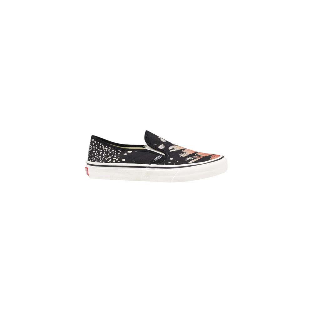 Черные кожаные кроссовки Vans